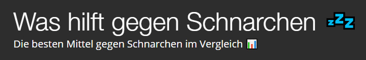 Schnarchstopper als mögliche Lösung gegen Schnarchen?